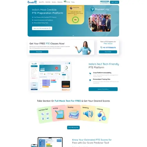 Gradding PTE preparation page