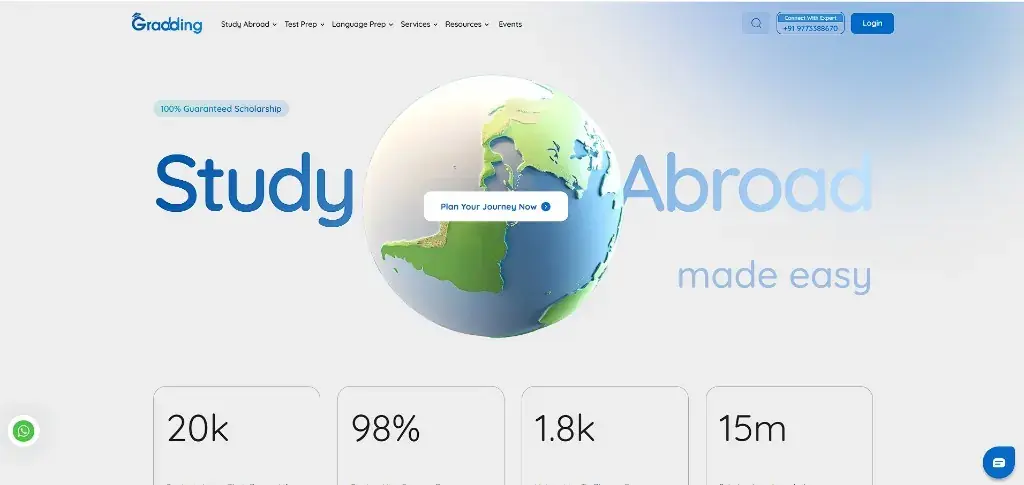 Gradding study abroad platform — study abroad made easy