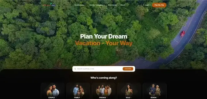 Holiday Cafe travel planning platform and Laravel outlet system